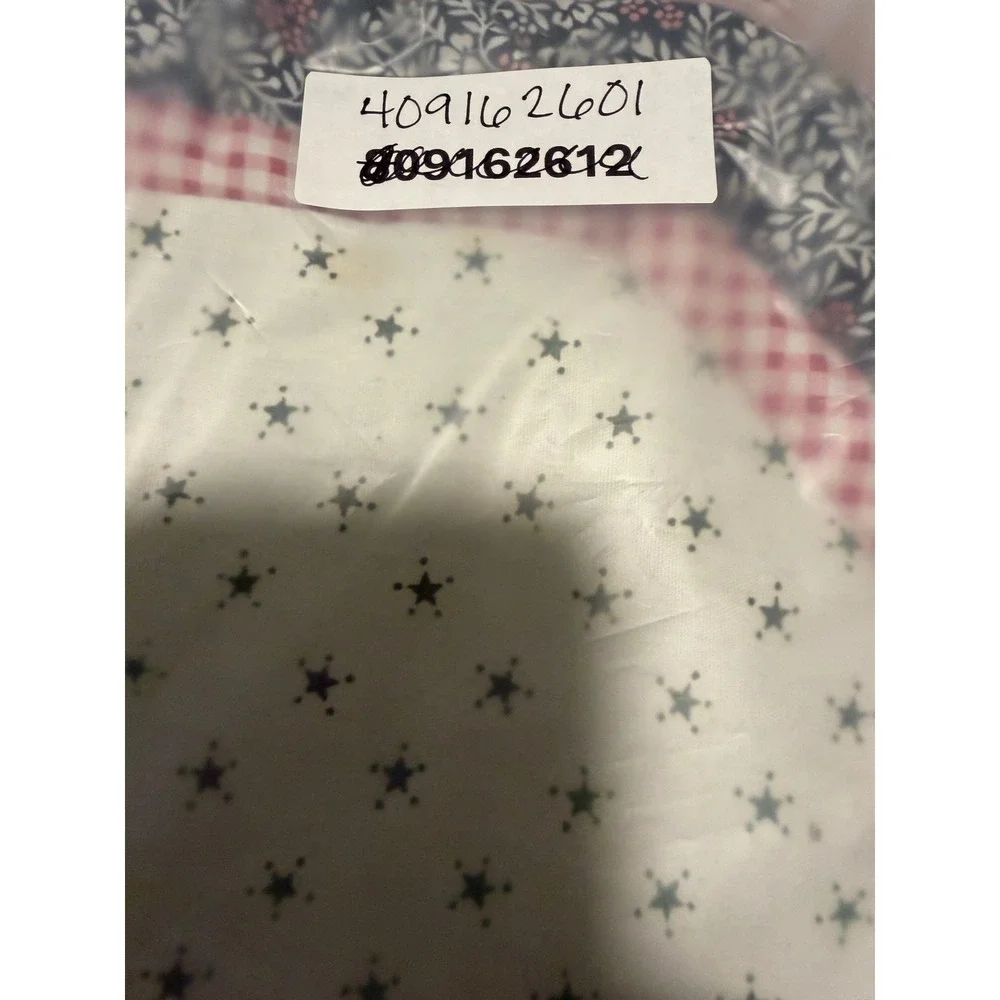 Vintage Quilted Placemats Set 2 Teddy Bear Cow Applique Farmhouse Red Blue